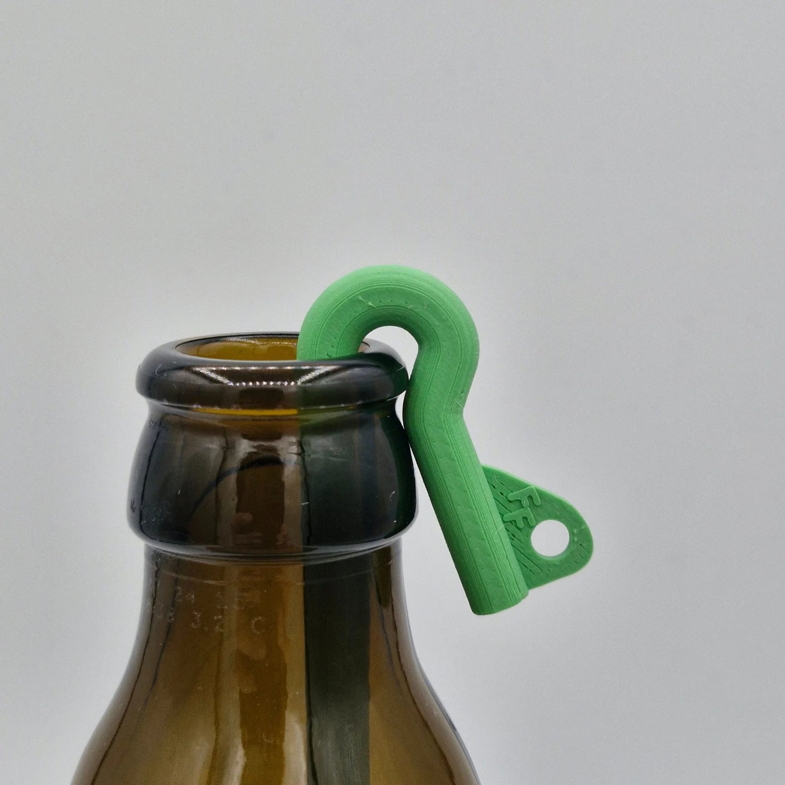 Groene rietadt in fles