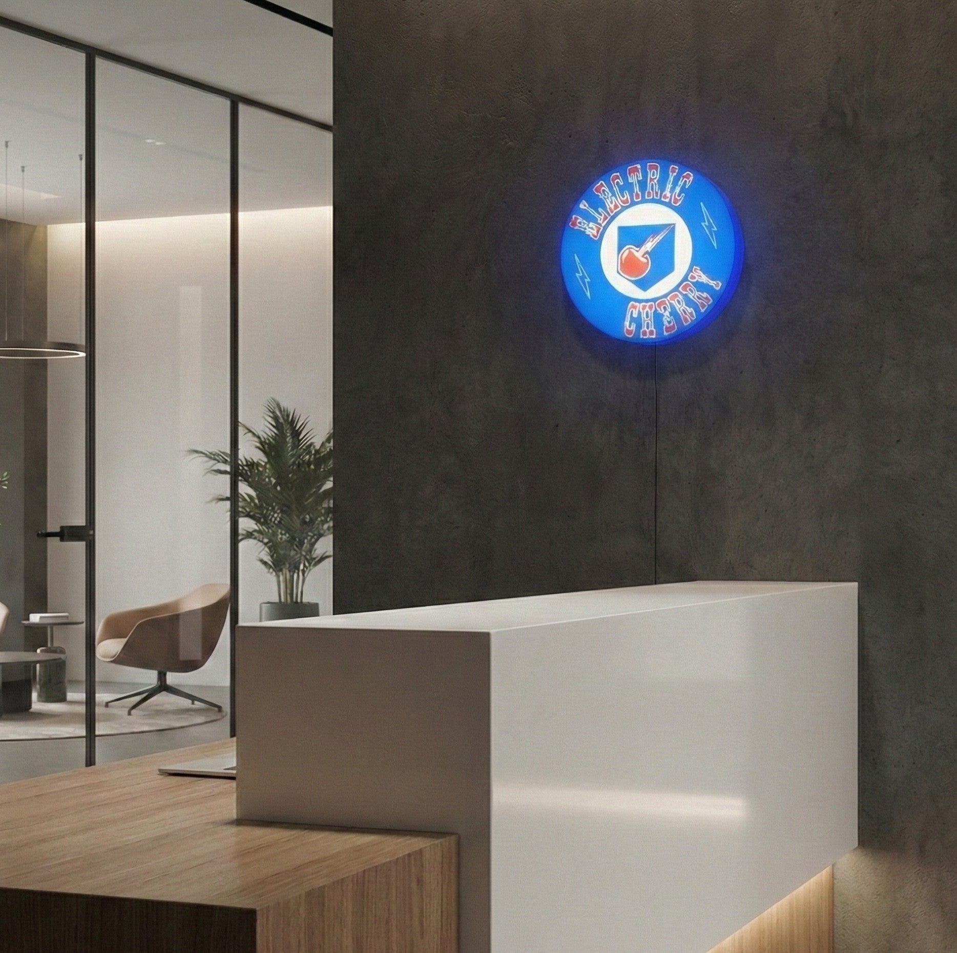 Lightbox aan de muur